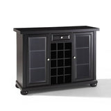Crosley Furniture Bar Black Crosely Furniture - Alexandria Sliding Top Bar Cabinet Mahogany/Black - KF40002AXX