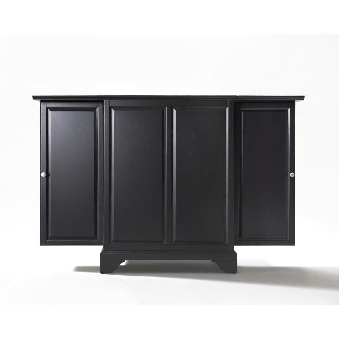 Crosley Furniture Bar Black Crosely Furniture - Lafayette Expandable Bar Cabinet Black/Mahogany - KF40001BBK/MA