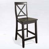 Crosley Furniture Bar Black Crosely Furniture - X-Back 2Pc Counter Stool Set Include Color - 2 Stools - CF500424-XX