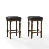 Crosley Furniture Bar Charcoal Crosely Furniture - Aldrich 2Pc Counter Stool Set Oatmeal/Charcoal - 2 Stools - CF502126DB-XX