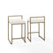 Crosley Furniture Bar Creme Crosely Furniture - Harlowe 2Pc Counter Stool Set Include Color/ Gold - 2 Stools - CF501924-XX