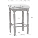Crosley Furniture Bar Crosely Furniture - Aldrich 2Pc Counter Stool Set Oatmeal/Charcoal - 2 Stools - CF502126DB-XX