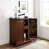 Crosley Furniture Bar Crosely Furniture - Alexandria Expandable Bar Cabinet Mahogany/Black - KF40001AXX