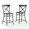 Crosley Furniture Bar Crosely Furniture - Camille 2Pc Counter Stool Set Matte Black - 2 Stools - CF500624-MB - Matte Black