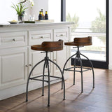 Crosley Furniture Bar Crosely Furniture - Edison Adjustable Height Swivel Stool Natural - CF522126-NA - Natural