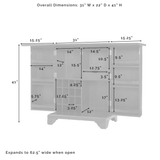 Crosley Furniture Bar Crosely Furniture - Lafayette Expandable Bar Cabinet Black/Mahogany - KF40001BBK/MA