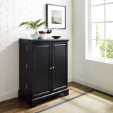Crosley Furniture Bar Crosely Furniture - Lafayette Expandable Bar Cabinet Black/Mahogany - KF40001BBK/MA