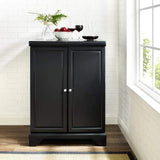Crosley Furniture Bar Crosely Furniture - Lafayette Expandable Bar Cabinet Black/Mahogany - KF40001BBK/MA