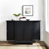 Crosley Furniture Bar Crosely Furniture - Lafayette Expandable Bar Cabinet Black/Mahogany - KF40001BBK/MA