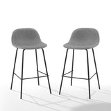 Crosley Furniture Bar Crosely Furniture - Riley 2Pc Counter Stool Set Include Color/ Matte Black - 2 Stools - CF501725-XX