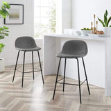 Crosley Furniture Bar Crosely Furniture - Riley 2Pc Counter Stool Set Include Color/ Matte Black - 2 Stools - CF501725-XX