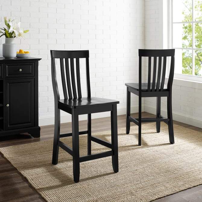 Crosley Furniture Bar Crosely Furniture - School House 2Pc Counter Stool Set Include Color - 2 Stools - CF500324-XX