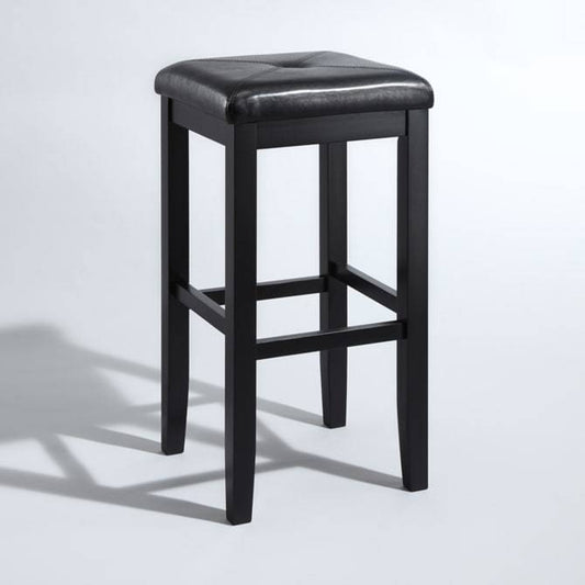 Crosley Furniture Bar Crosely Furniture - Upholstered Square Seat 2Pc Bar Stool Set Include Color/Black - 2 Stools - CF500529-XX