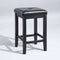 Crosley Furniture Bar Crosely Furniture - Upholstered Square Seat 2Pc Counter Stool Set Include Color/Black - 2 Stools - CF500524-XX