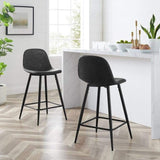 Crosley Furniture Bar Crosely Furniture - Weston 2Pc Counter Stool Set Include Color/Matte Black - 2 Stools - CF501625-XX