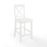 Crosley Furniture Bar White Crosely Furniture - X-Back 2Pc Counter Stool Set Include Color - 2 Stools - CF500424-XX