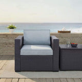 Crosley Furniture Conversation Set Crosely Furniture - Biscayne Outdoor Wicker Armchair Mist/Mocha/White - KO70130BR-XX