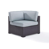 Crosley Furniture Conversation Set Crosely Furniture - Biscayne Outdoor Wicker Corner Chair Mist/Mocha/White - KO70126BR-XX