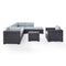 Crosley Furniture Conversation Set Mist Crosely Furniture - Biscayne 6Pc Outdoor Wicker Sectional Set Mist/Mocha/White - Armless Chair, Arm Chair, Coffee Table, Ottoman, & 2 Loveseats - KO70107BR-XX