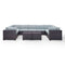 Crosley Furniture Conversation Set Mist Crosely Furniture - Biscayne 7Pc Outdoor Wicker Sectional Set Mist/Mocha/White - Armless Chair, 4 Loveseats, & 2 Coffee Tables - KO70112BR-XX