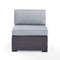 Crosley Furniture Conversation Set Mist Crosely Furniture - Biscayne Outdoor Wicker Armless Chair Mist/Mocha/White - KO70125BR-XX