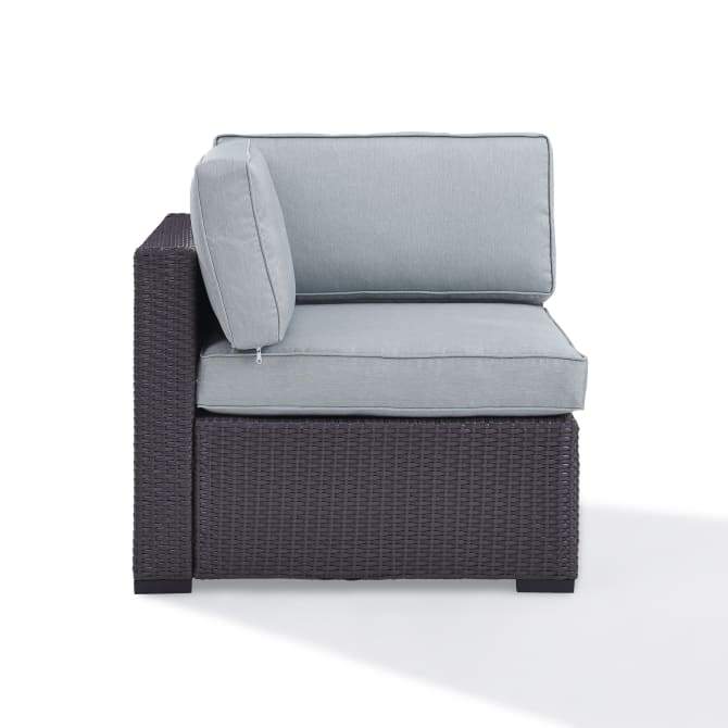 Crosley Furniture Conversation Set Mist Crosely Furniture - Biscayne Outdoor Wicker Corner Chair Mist/Mocha/White - KO70126BR-XX