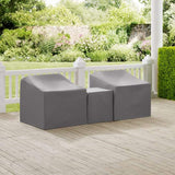 Crosley Furniture Crosely Outdoor Furniture Covers Crosely Furniture - 3Pc Furniture Cover Set Gray/Tan - Two Armchairs & End Table - MO75008-XX