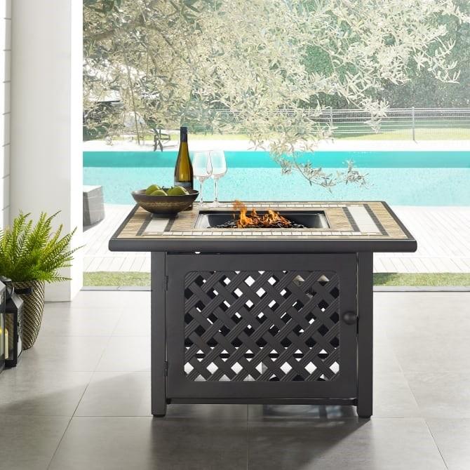 Crosley Furniture Firepits Crosely Furniture - Tucson Fire Table Brown - CO9011-BR - Brown