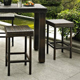 Crosley Furniture Patio Bar Brown Crosely Furniture - Palm Harbor 2Pc Outdoor Wicker Counter Height Bar Stool Set Brown/Weathered Gray - 2 Stools - CO7107-XX