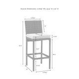 Crosley Furniture Patio Bar Crosely Furniture - Bradenton 2Pc Outdoor Wicker Bar Height Bar Stool Set Include Color/Weathered Brown - 2 Stools - CO7134WB-XX