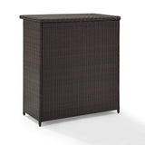 Crosley Furniture Patio Bar Crosely Furniture - Palm Harbor Outdoor Wicker Bar Brown - CO7204-BR - Brown