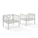 Crosley Furniture Patio Chairs And Chair Sets Crosely Furniture - Ashford 2Pc Outdoor Metal Armchair Set Creme/Gray - 2 Armchairs - CO7351GY-CR - Creme