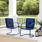 Crosley Furniture Patio Chairs And Chair Sets Crosely Furniture - Bates 2Pc Outdoor Metal Chair Set Navy - 2 Armchairs - CO1025-XX