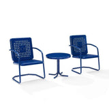 Crosley Furniture Patio Chairs And Chair Sets Crosely Furniture - Bates 3Pc Outdoor Metal Chair Set Include Color - Side Table & 2 Armchairs - KO10019XX