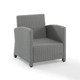 Crosley Furniture Patio Chairs And Chair Sets Crosely Furniture - Bradenton 2Pc Outdoor Wicker Armchair Set Include Color/Gray - 2 Armchairs - KO70026GY-XX