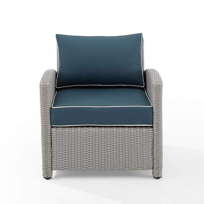 Crosley Furniture Patio Chairs And Chair Sets Crosely Furniture - Bradenton Outdoor Wicker Armchair Include Color/Gray - KO70023GY-XX