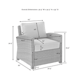 Crosley Furniture Patio Chairs And Chair Sets Crosely Furniture - Bradenton Outdoor Wicker Armchair Include Color/Weathered Brown - KO70023WB-XX