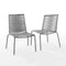 Crosley Furniture Patio Chairs And Chair Sets Crosely Furniture - Fenton 2Pc Outdoor Wicker Stackable Chair Set Gray/Matte Black - 2 Chairs - MO74965MB-GY - Gray