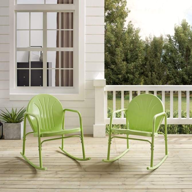 Crosley Furniture Patio Chairs And Chair Sets Crosely Furniture - Griffith 2Pc Outdoor Metal Rocking Chair Set - Include Color - 2 Rocking Chairs - CO1013-XX