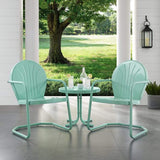 Crosley Furniture Patio Chairs And Chair Sets Crosely Furniture - Griffith 3Pc Outdoor Metal Armchair Set Include Color - Side Table & 2 Chairs - KO10004XX