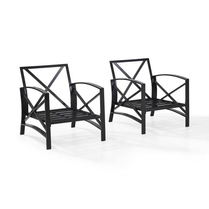 Crosley Furniture Patio Chairs And Chair Sets Crosely Furniture - Kaplan 2Pc Outdoor Metal Armchair Set Include Color/Oil Rubbed Bronze - 2 Chairs - KO60013BZ-XX