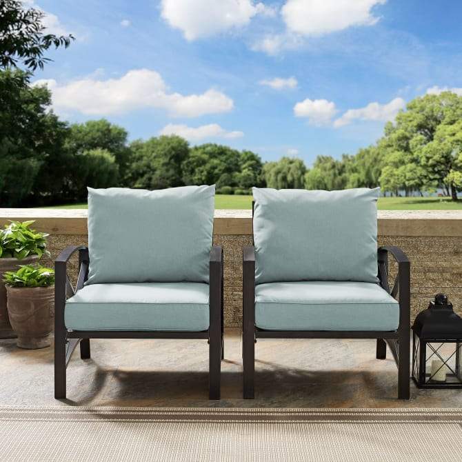 Crosley Furniture Patio Chairs And Chair Sets Crosely Furniture - Kaplan 2Pc Outdoor Metal Armchair Set Include Color/Oil Rubbed Bronze - 2 Chairs - KO60013BZ-XX