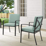 Crosley Furniture Patio Chairs And Chair Sets Crosely Furniture - Kaplan 2Pc Outdoor Metal Dining Chair Set Include Color/Oil Rubbed Bronze - 2 Chairs - KO60025BZ-XX