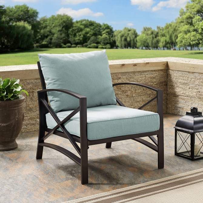 Crosley Furniture Patio Chairs And Chair Sets Crosely Furniture - Kaplan Outdoor Metal Armchair Include Color/Oil Rubbed Bronze - KO60007BZ-XX