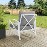 Crosley Furniture Patio Chairs And Chair Sets Crosely Furniture - Kaplan Outdoor Metal Armchair Include Color/White - KO60007WH-XX