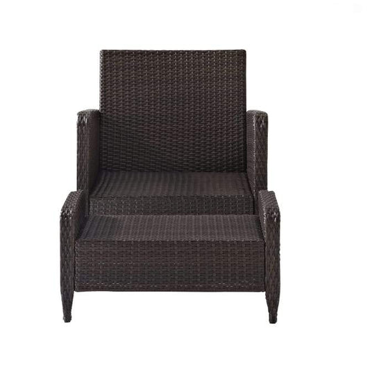 Crosley Furniture Patio Chairs And Chair Sets Crosely Furniture - Kiawah 2Pc Outdoor Wicker Chair Set Include Color/Brown - Armchair & Ottoman - KO70032BR-XX