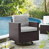 Crosley Furniture Patio Chairs And Chair Sets Crosely Furniture - Palm Harbor Outdoor Wicker Swivel Rocker Chair Include Color/Brown - KO70094BR-XX