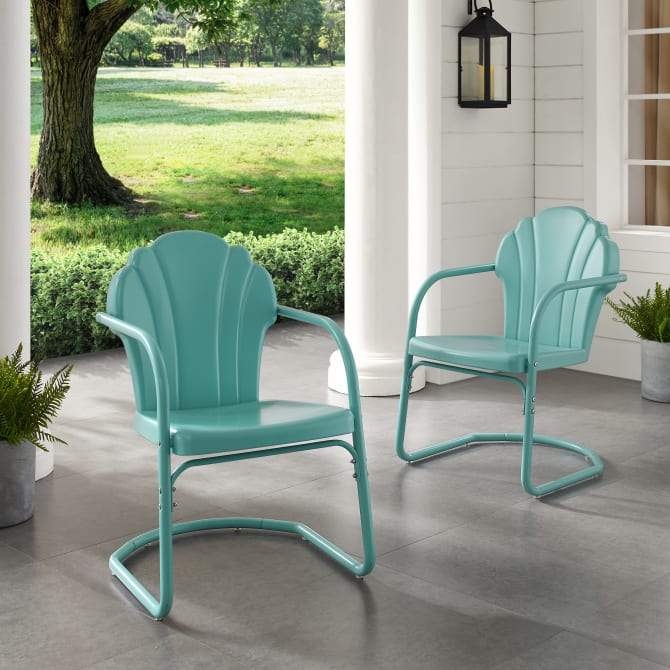 Crosley Furniture Patio Chairs And Chair Sets Crosely Furniture - Tulip 2Pc Outdoor Metal Armchair Set Include Color - 2 Chairs - CO1029-XX