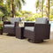 Crosley Furniture Patio Chairs And Chair Sets Gray Crosely Furniture - Palm Harbor 3Pc Outdoor Wicker Swivel Chair Set Include Color/Brown - Side Table & 2 Swivel Chairs - KO70058BR-XX