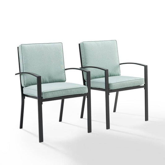 Crosley Furniture Patio Chairs And Chair Sets Mist Crosely Furniture - Kaplan 2Pc Outdoor Metal Dining Chair Set Include Color/Oil Rubbed Bronze - 2 Chairs - KO60025BZ-XX